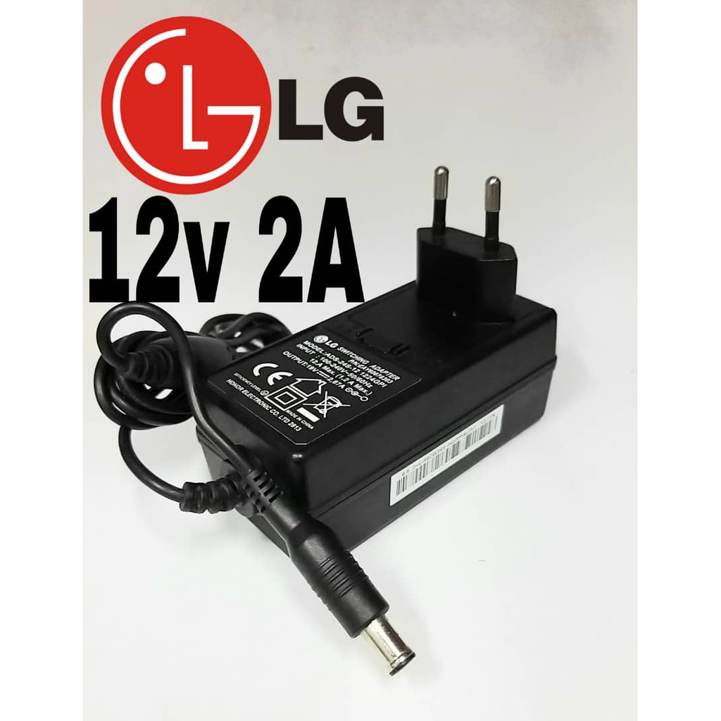 Adaptor MONITOR LCD-LED Monitor LG W1643SV, W1643S 12V-2A E1960ST 12V 2A COLOKAN JARUM