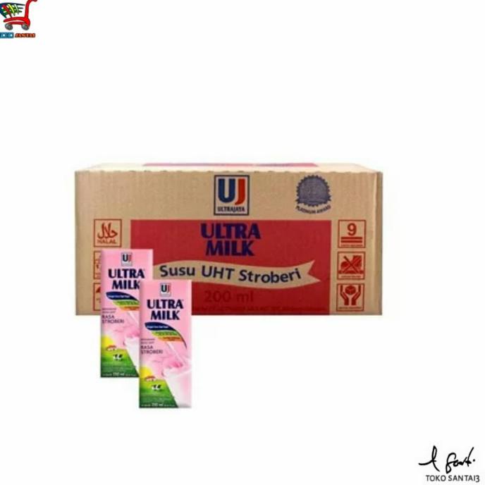 

READY COD susu ultra UHT coklat 200ml dus - stroberi