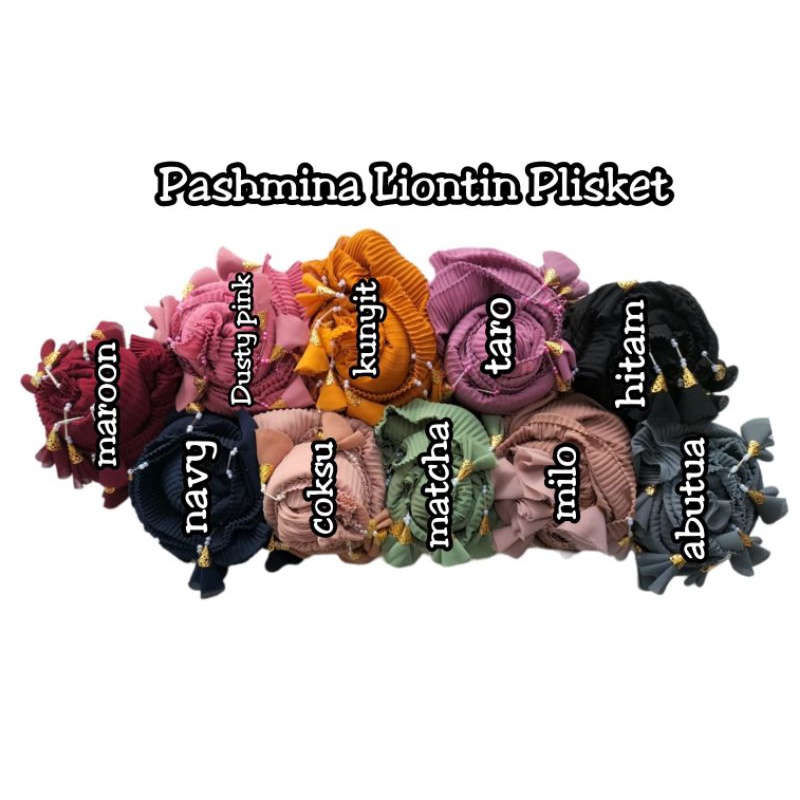 [PASHMINA LIONTIN PLISKET]••pashmina plisket ceruty babydoll ••pashmima liontin plisket