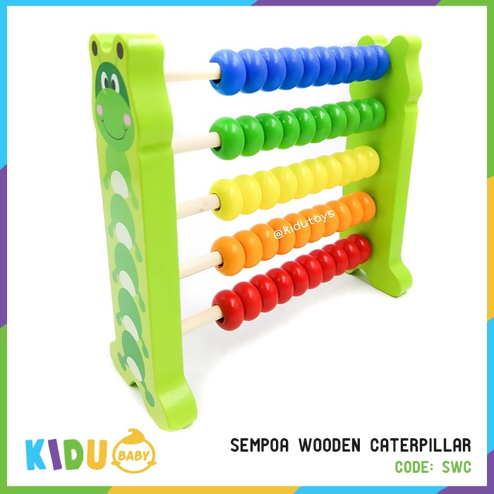 Mainan Montessori Sempoa Anak Educational Toys Wooden Toys Belajar Berhitung Kidu Baby