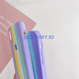 Rainbow Series Liquid Silicone Soft Case For iPhone 6 6s 7