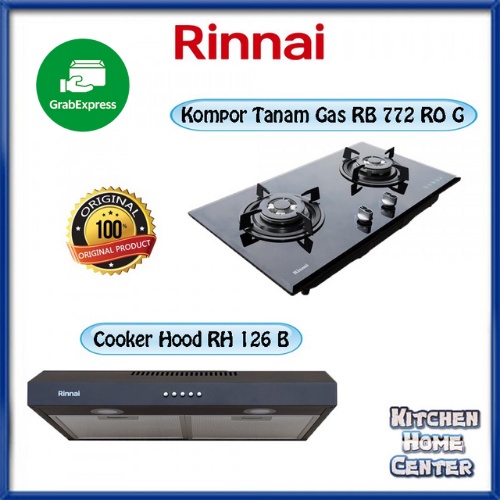 PAKET E Rinnai RB 772 ROG + Cooker Hood Rinnai RH 126 B GOSEND ONLY