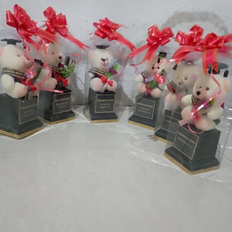 boneka wisuda/piala boneka/boneka piala/boneka piala wisuda