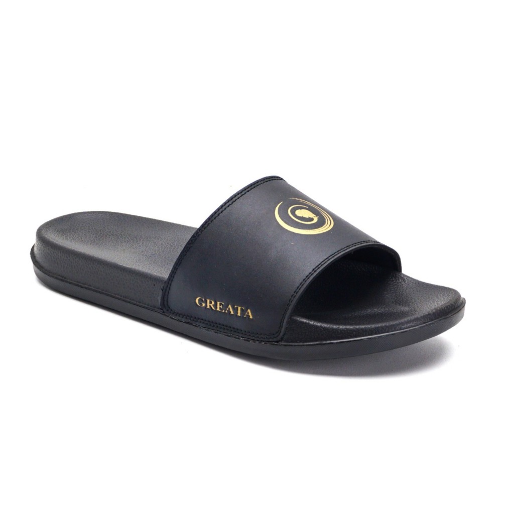 Niels Black | Sandal EVA Ringan Slop Santai Simple Pria Men Original Sendal Footwear | Greata FORIND