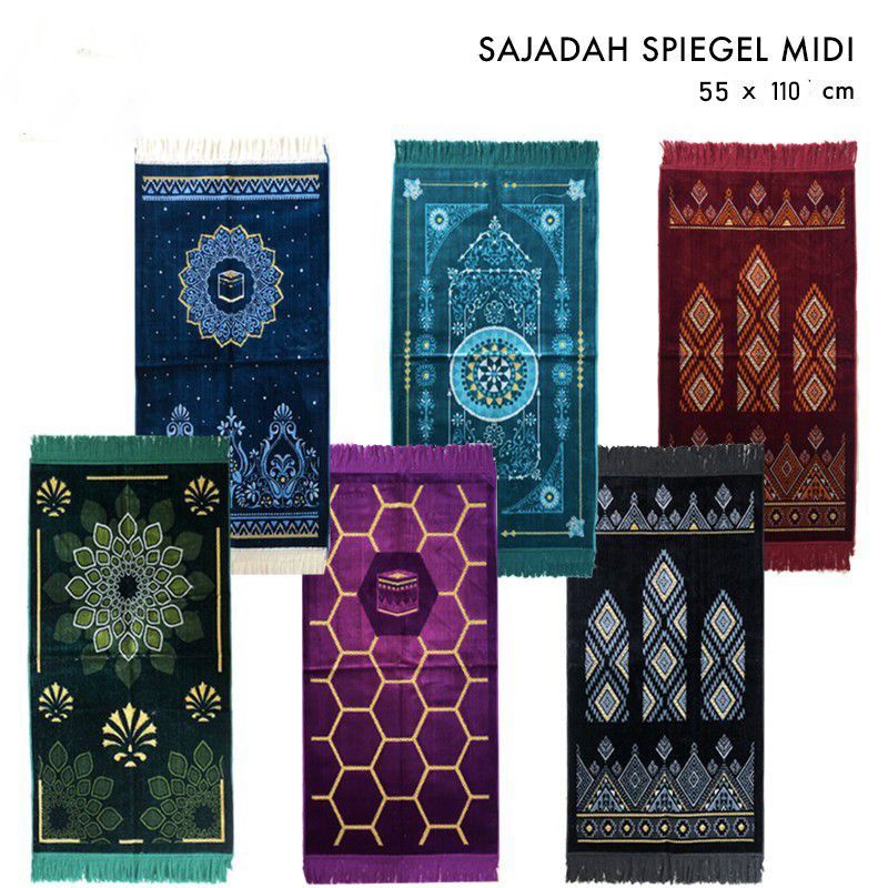 Sajadah Alif Midi Ukuran +- 55cm x 110cm Sajadah Turkey