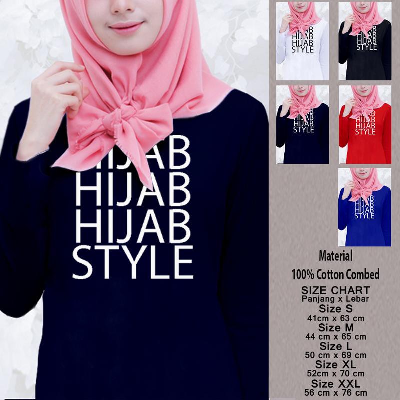 Kaos Muslim Wanita Panjang SN-WLMSMY355 HIJAB STYLE Baju Dakwah