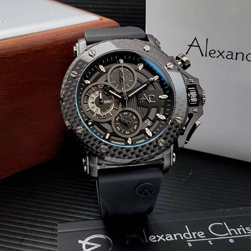 JAM TANGAN PRIA ALEXANDRE CHRISTIE AC 9205 CARBON ORIGINAL/ALEXANDER CRISTIE COLLECTION AC9205