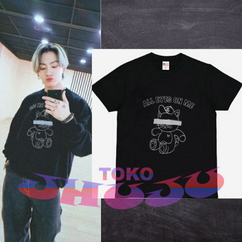 ( Versi KAOS ) T shirt BTS Jungkook All Eyes ON Me