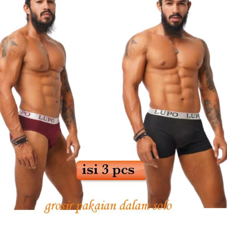 ((REKOMENDASI)) CD LUPO BRIEF BOXER CELANA DALAM PRIA BOXER LUPO