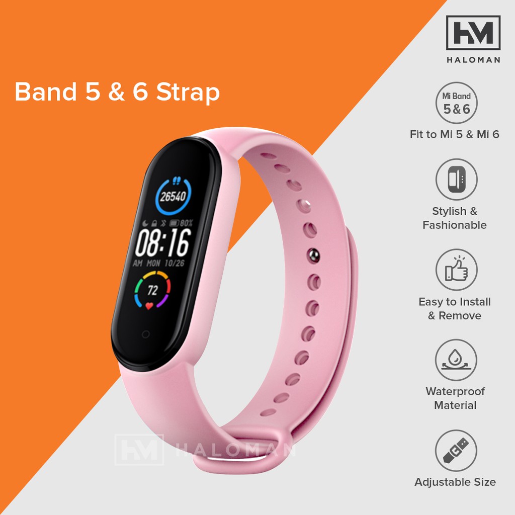 Silicone Strap Mi Band 5 & Mi Band 6 - Strap Miband 5 & Miband 6 Replacement-8