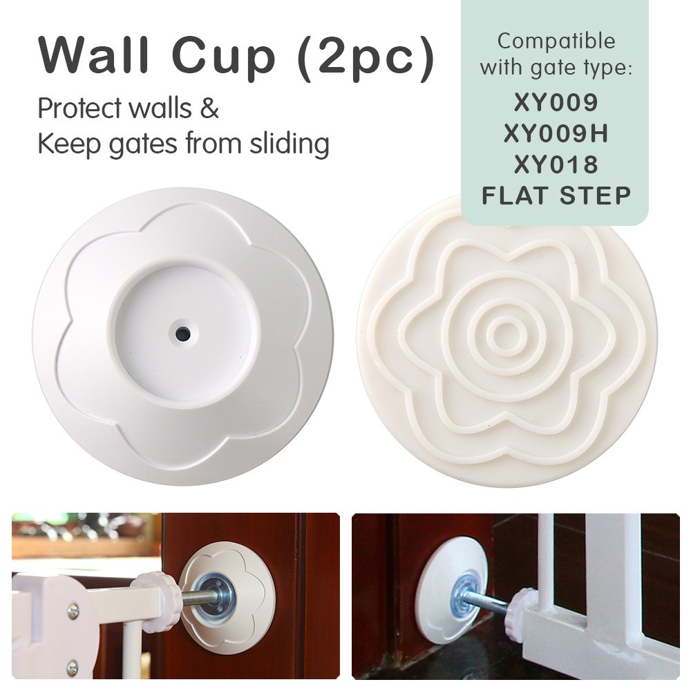 SKIDA Baby Safe Wall Cup [2pc] untuk Safety Gate XY009 XY018 Pagar Gerbang Pengaman Bayi