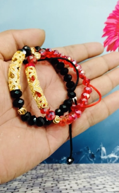 Gelang tangan wanita // gelang kristal model serut variasi lapis emas