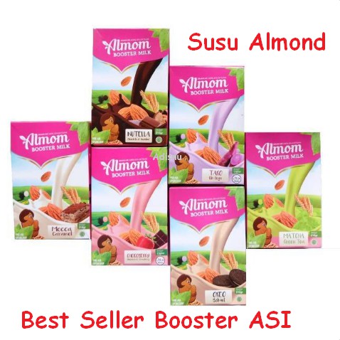 Almom Asi Booster Susu Almond Pelancar ASI  Ibu Menyusui 5 Sachet @40 Gram