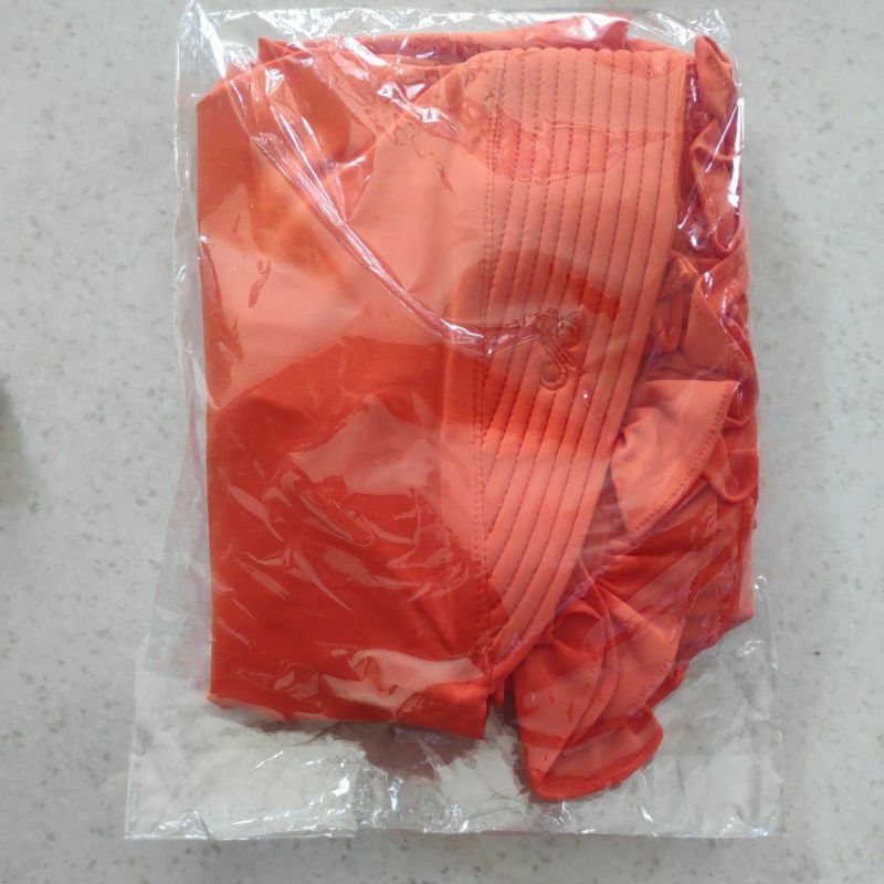 L 85 RC JILBAB BERGO ORIGINAL JAMILAH HIJAB | L 85 RC Tanpa Payet ORIGINAL Size M-Orange