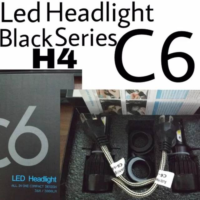 Lampu LED Mobil C6 H4 Original special Black Edition