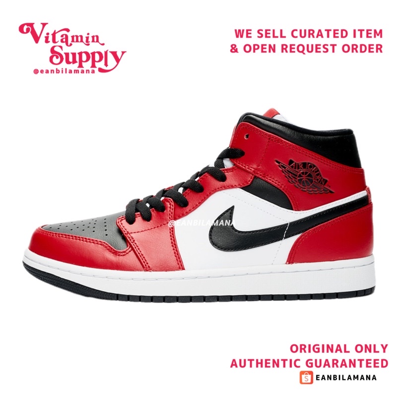 AIR JORDAN 1 MID 'CHICAGO BLACKTOE'