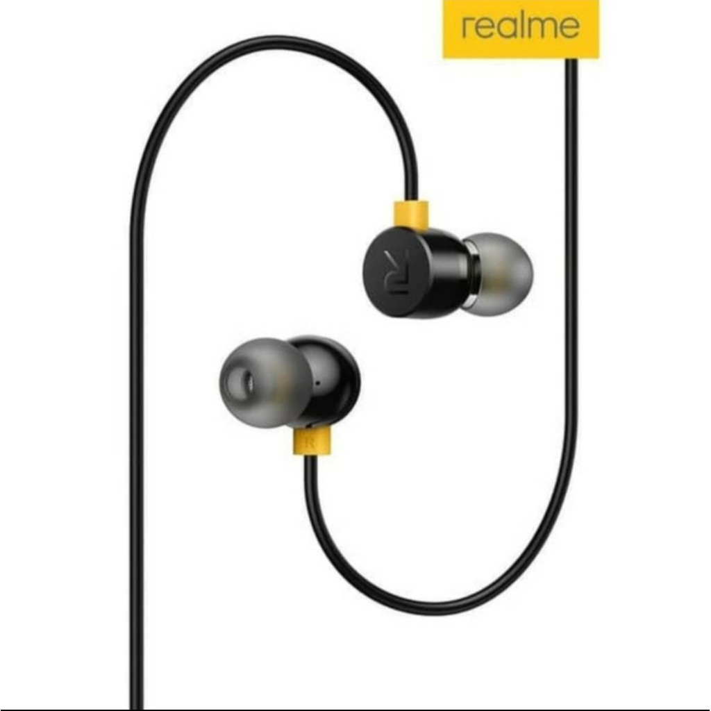 Headset Earphone Realme Buds in ear Handsfree 3.5mm Magnetic magnet