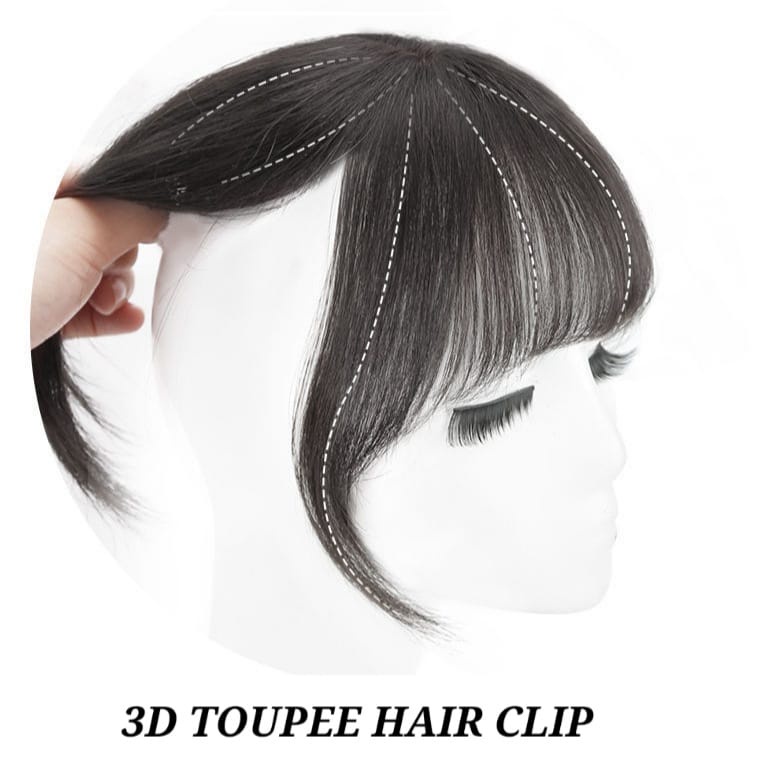 3D TOUPEE HAIR CLIP JEPIT RAMBUT PALSU PONI PENUTUP UBAN LEPEK PITAK WIG IMPORT