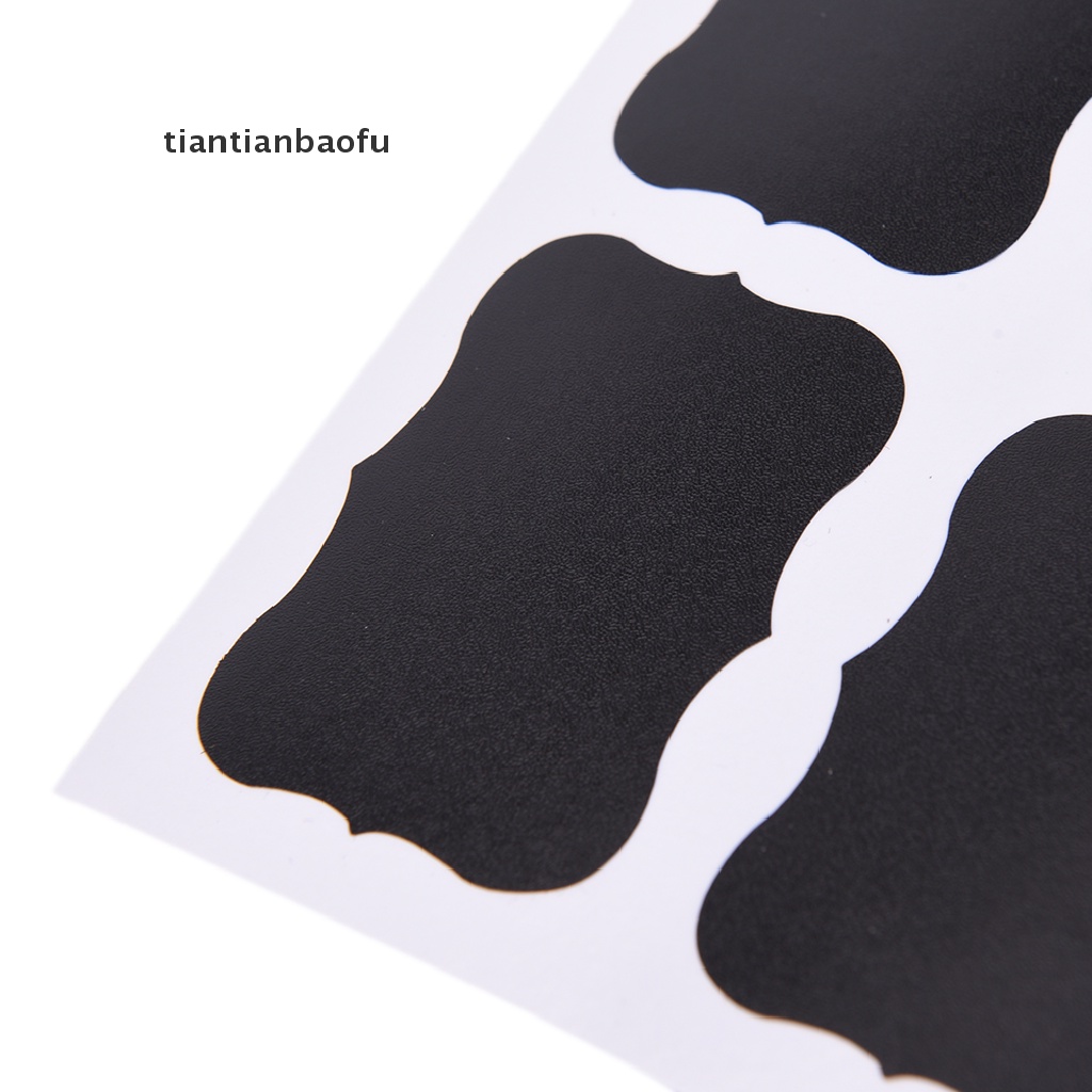 (tiantianbaofu) Kalung Rantai Dengan Liontin Bunga Untuk Wanita36pcs Stiker Label Desain Blackboard Untuk Dapur
