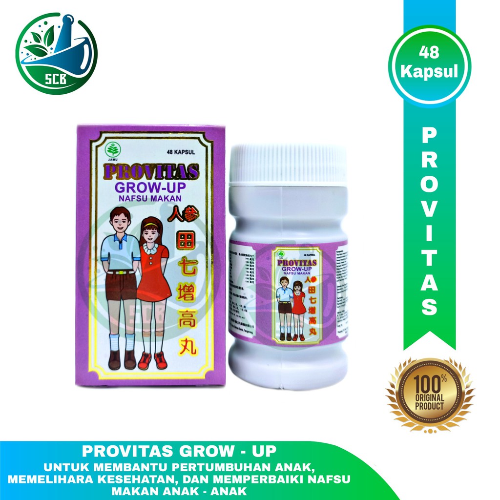 Provitas Grow Up Obat Nafsu Makan  dan Peninggi Badan 