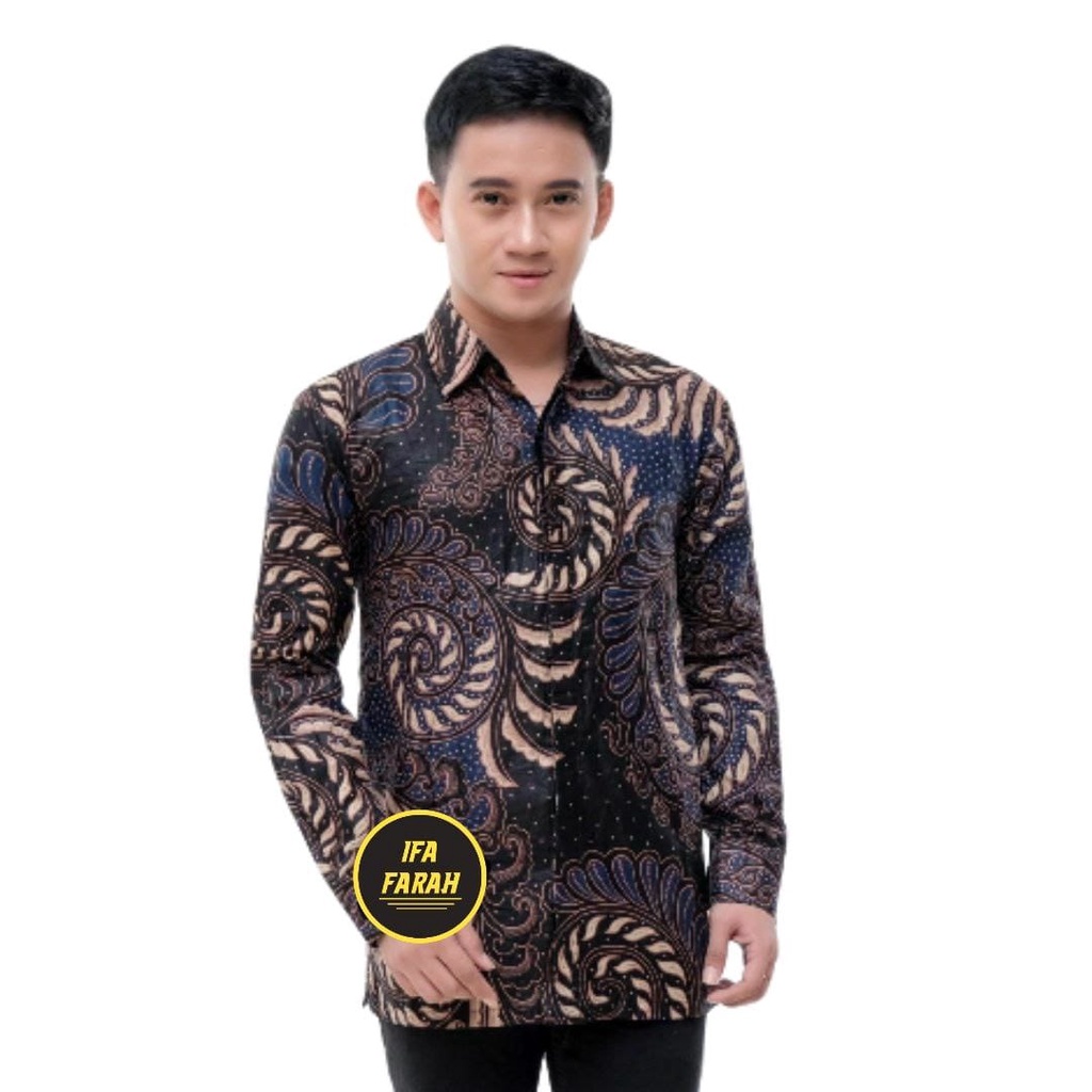 COUPEL BATIK AYAH ANAK MOTIF USER BIRU