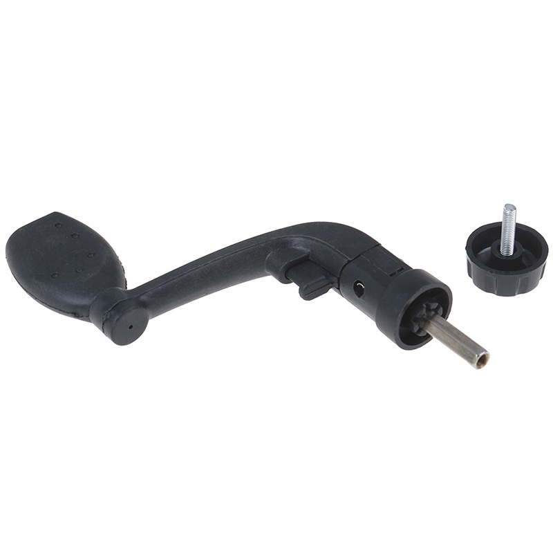 (justenjoyingg.id) Reel Pancing Bahan Plastik Warna Hitam Dengan Power Handle