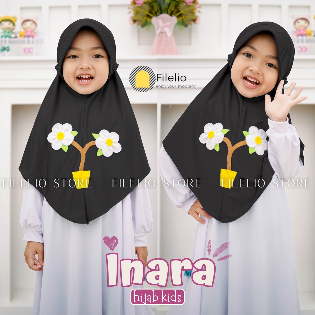 Kerudung Instan Anak Inara  Lucu / Jilbab Anak Bunga / Hijab Anak Lucu / Hijab Anak Paud / Kerudung Anak Bergo Murah / Kerudung Instan Anak Permpuan / Bergo Anak TK Jersey / Jilbab Jersey Anak / Jilbab Hijab Kerudung Anak Bergo Lucu Murah Kekinian Terbaru