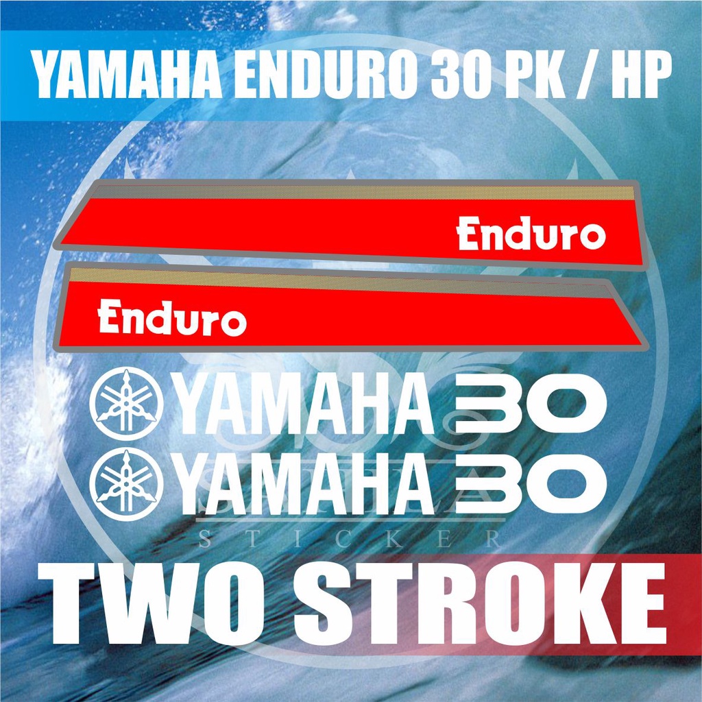 STIKER MESIN TEMPEL YAMAHA ENDURRO 30 PK / HP / 2 STROKE