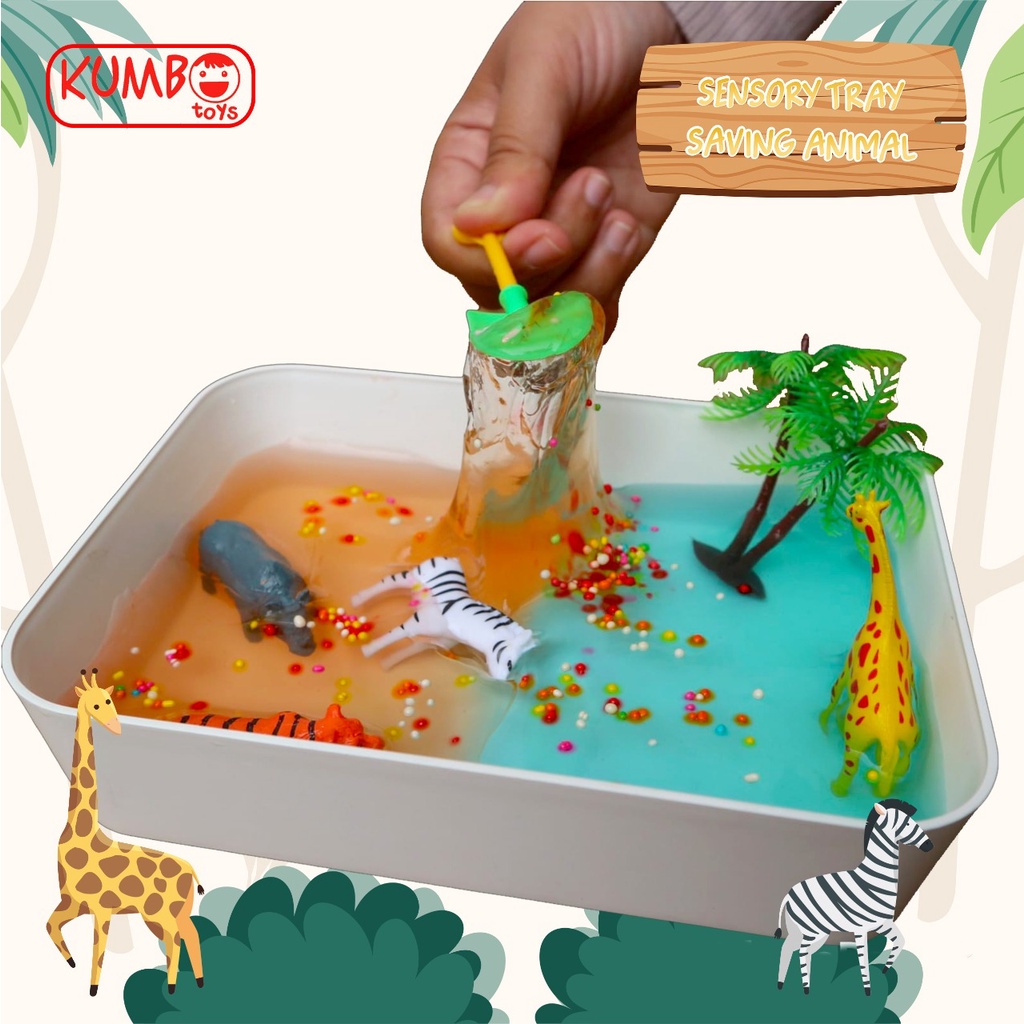 Saving Animal Edible Sensory Play Mainan Montessori Untuk Bayi