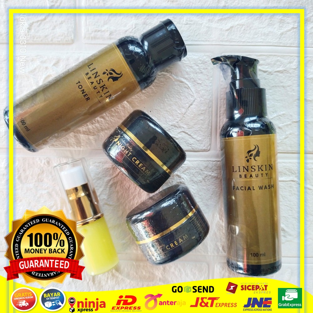 Linskin beauty skincare Paket Exclusive BPOM Perawatan Cream Pemutih Wajah Glowing