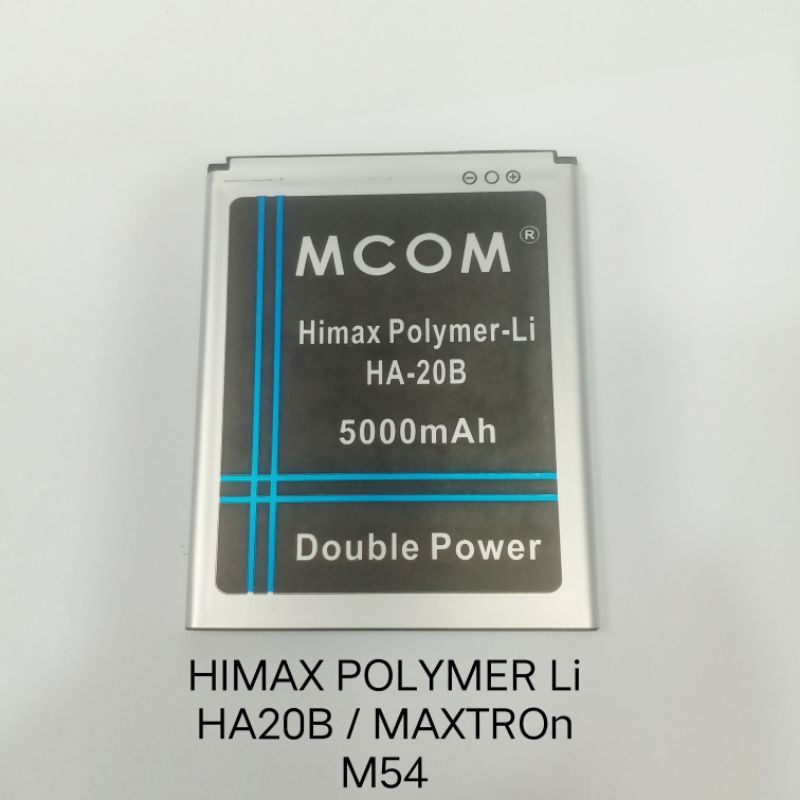 Baterai Himax Polymer LI HA20B / Maxtron M54 , Polymer 3 Double power battery