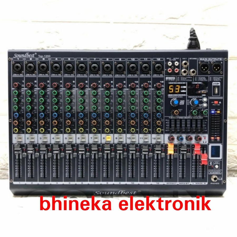 MIXER AUDIO SOUNDBEST TOP1200 / TOP 1200 MIXER 12 CHANNEL, USB, BLUETOOTH