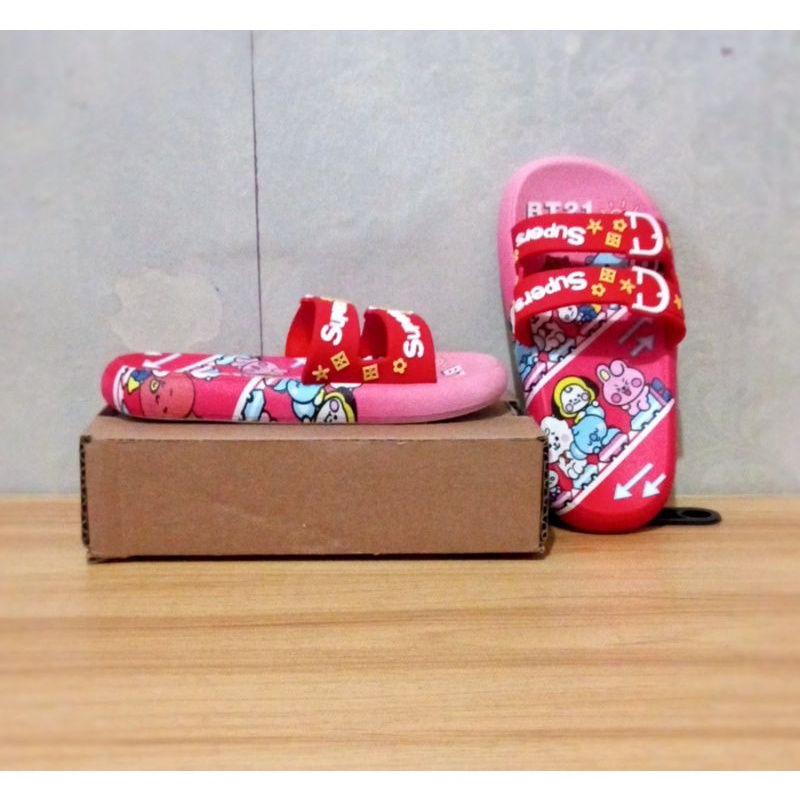 Sandal anak cewek/Sandal anak cewek karakter BTS/Sandal anak termurah