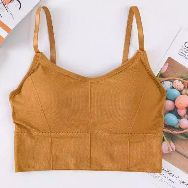 SPORT BRA WANITA / MINISET BUSA 646/KEMBEN POLOS BAHAN RAJUT/BRA BRALETTE BUSA TIPIS BAHAN RAJUT