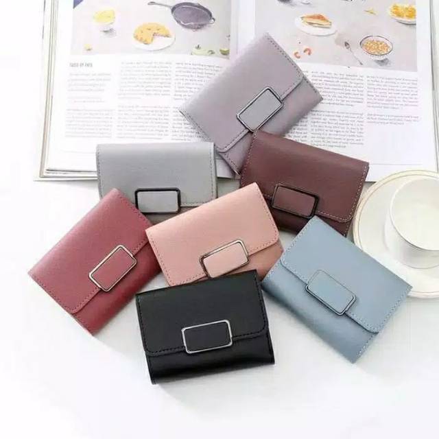 Dompet Wanita Lipat Korean Forever Fashion Import Pendek FY Kotak Square