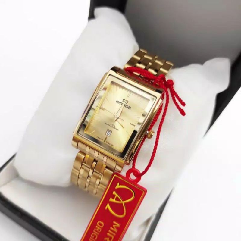 jam tangan wanita;MIRAGE M8576BSP-Lgold~ORIGINAL WATER RESISTANT