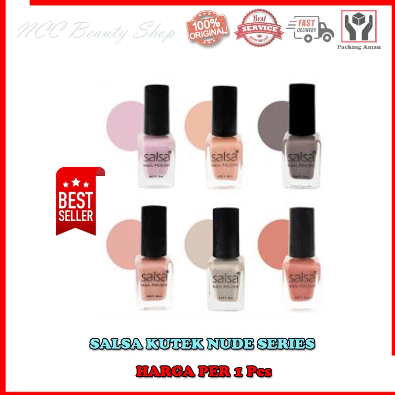 [SATUAN] * NCC * Salsa Kutek Nude 01 Cat Kuku Nail Polish Kitek Cutex - Netto 8 ml