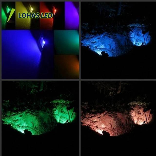 Lampu Sorot LED RGB 30W Warna Warni Outdoor Waterproof Taman Panggung Flood Light 30 Watt IP65 Disco Berubah warna remote ini