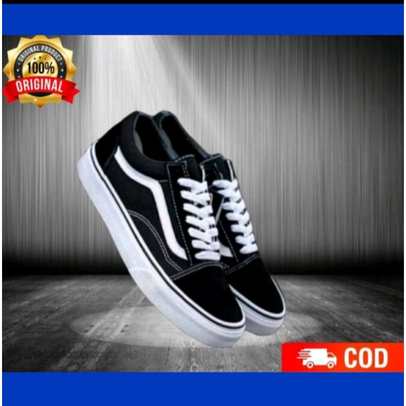 Sepatu Vans Hitam Putih Size 36-43 Sepatu Sekolah Casual Higgs No Original