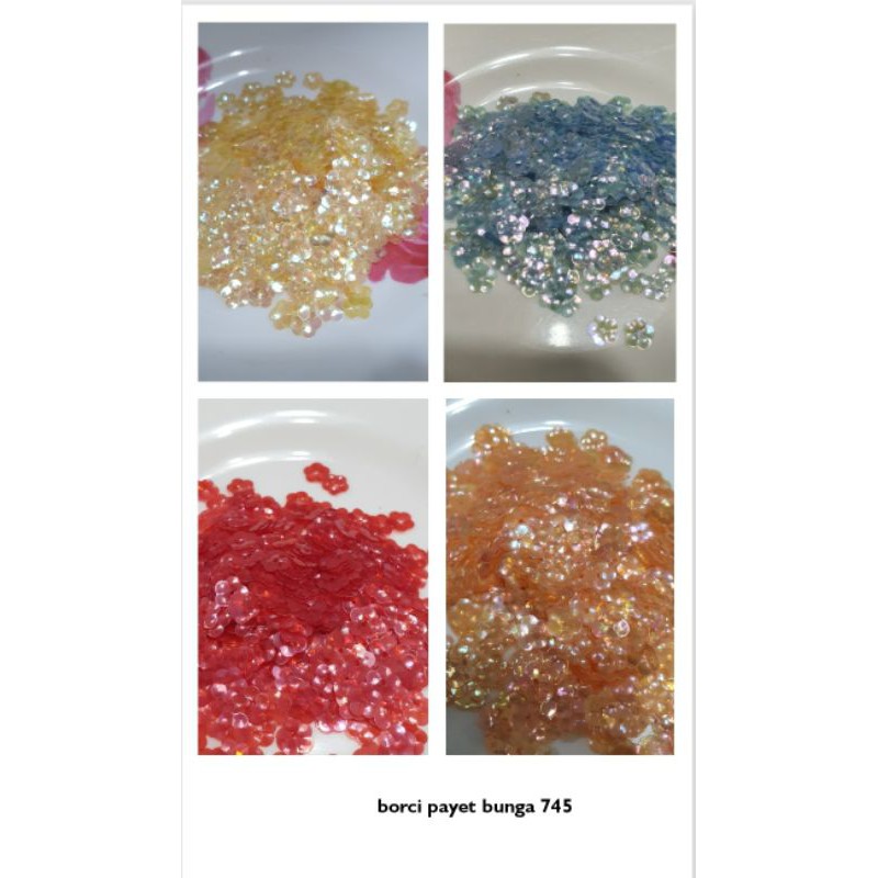 borci payet bunga jepang 6mm