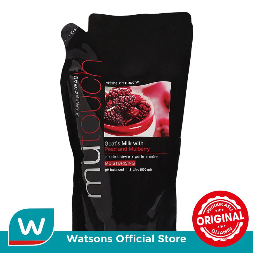 Mu Touch Shower Cream Pearl & Mulberry Refill 800ml