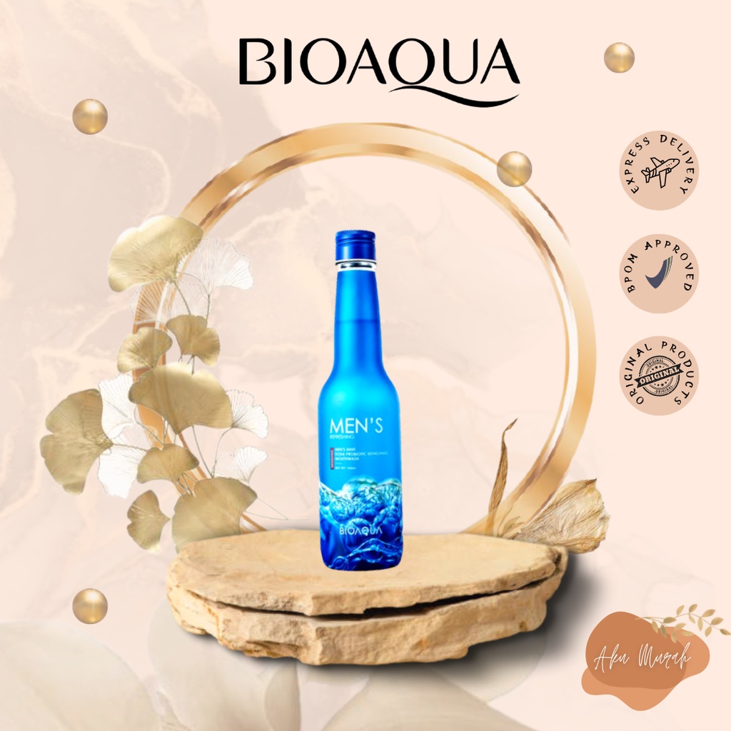 ✨ AKU MURAH ✨Bioaqua Refreshing Mouthwash MEN'S REFRESHING 330ml - BOTOL