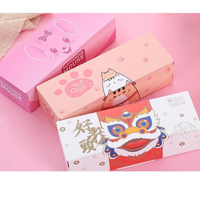 

→J00 Box Kotak Cat Imlek Vintage Packing Spesial Chinese New Year ✷ ❀ -