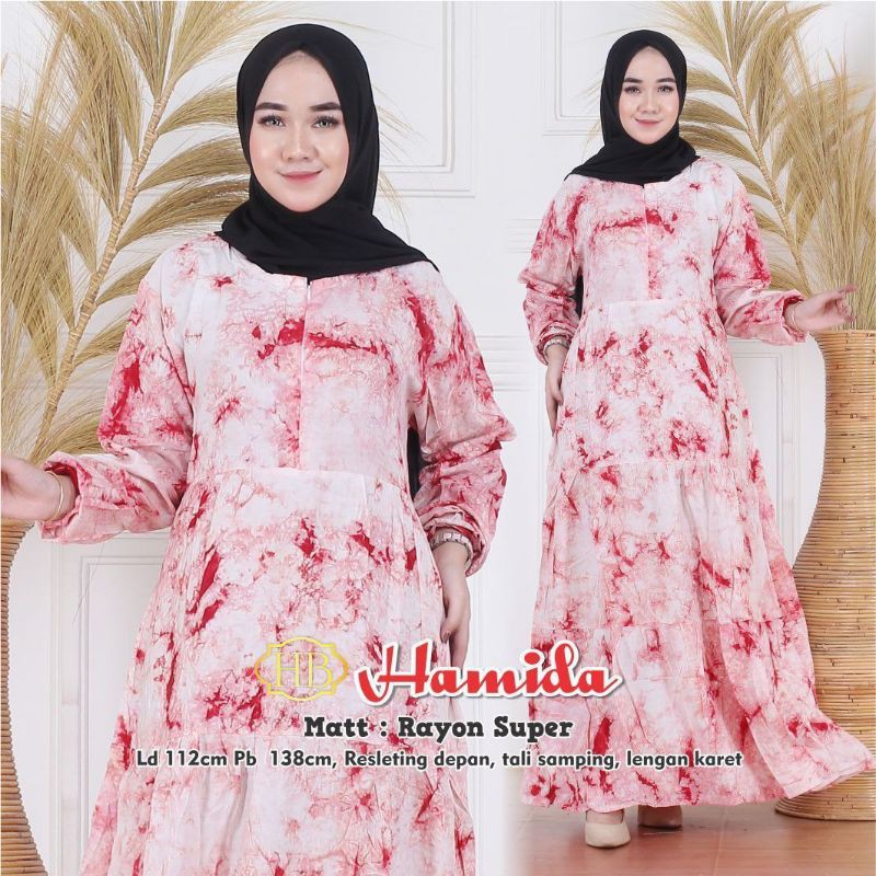 gamis Tiedye bahan Katun tebal