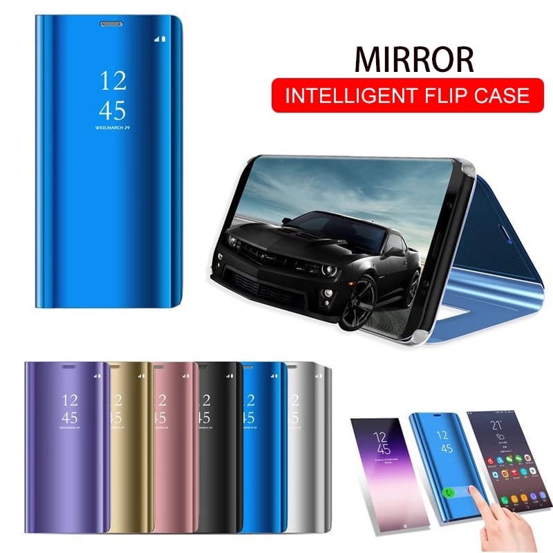 #COD \ Samsung Galaxy A03S A6 A6+ A7 2018 A8 A8+ PLUS A9 2018 Flip Cover Mirror Clearview Case Autol