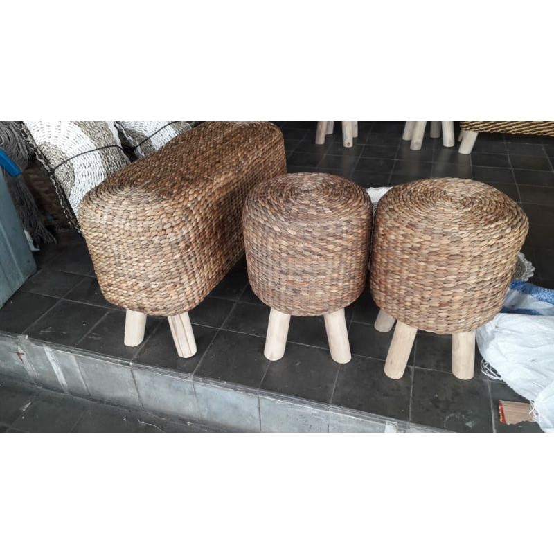 KURSI STOOL ANYAMAN/KURSI ROTAN/KURSI ECENG/STOOL ECENG