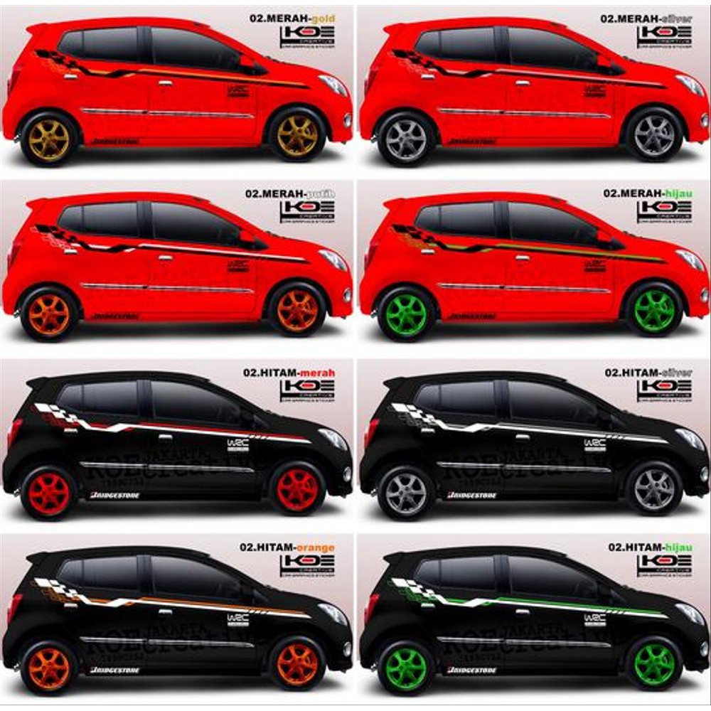 AGYA AYLA 2 Cutting Sticker Stiker Mobil A 2197 Shopee Indonesia