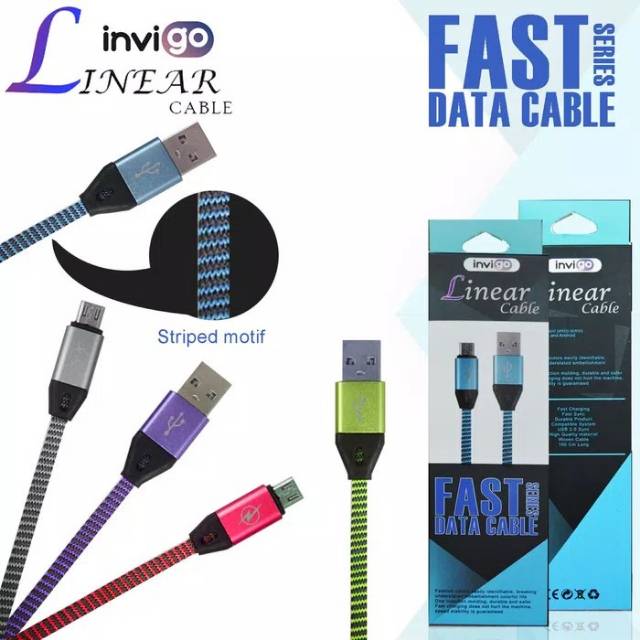 CABEL DATA INVIGO LINEAR TYPE V8 2.AMP FAST CHARGING