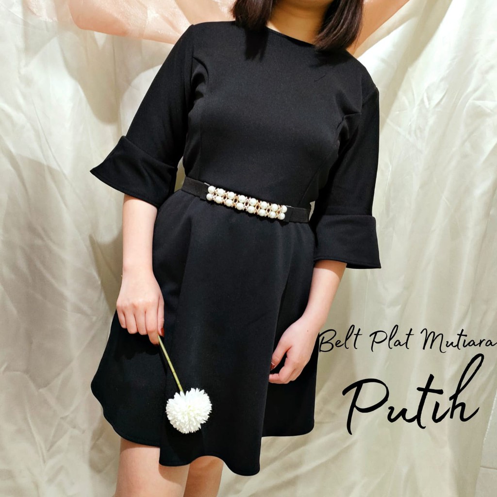 ✅ Bisa COD Ikat Pinggang Karet Elastis Wanita Belt Mutiara Tali Pinggang Wanita Belt Gesper Kekinian Terbaru Karet Melar Fashion Wanita