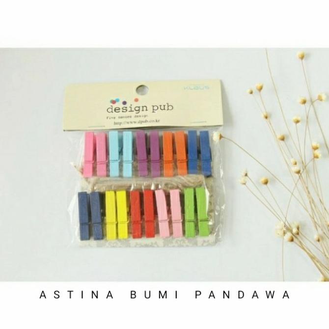

Ready...Ready...Ready...] 20 pcs jepitan kayu warna warni/ jepitan foto